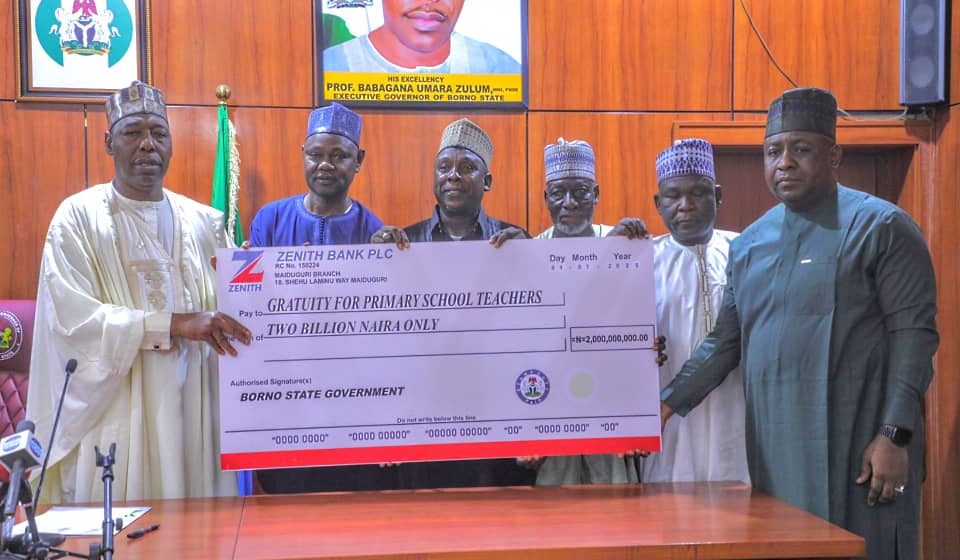 New Year: Zulum approves N8b for retired primary teachers, civil servants payment
