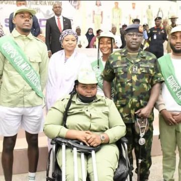 KANO: CORPS MEMBERS DONATE WHEELCHAIR TO COLLEAGUE