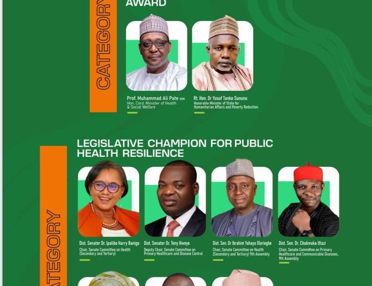 Just In: Presidency, Global Health Awards Lawmaker, Amos Magaji, 8 others Legislative Champion title