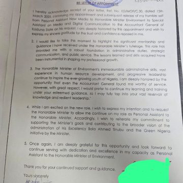 Breaking:Environment ministry disclaims Abdulaziz Alhassan as Minister’s aide