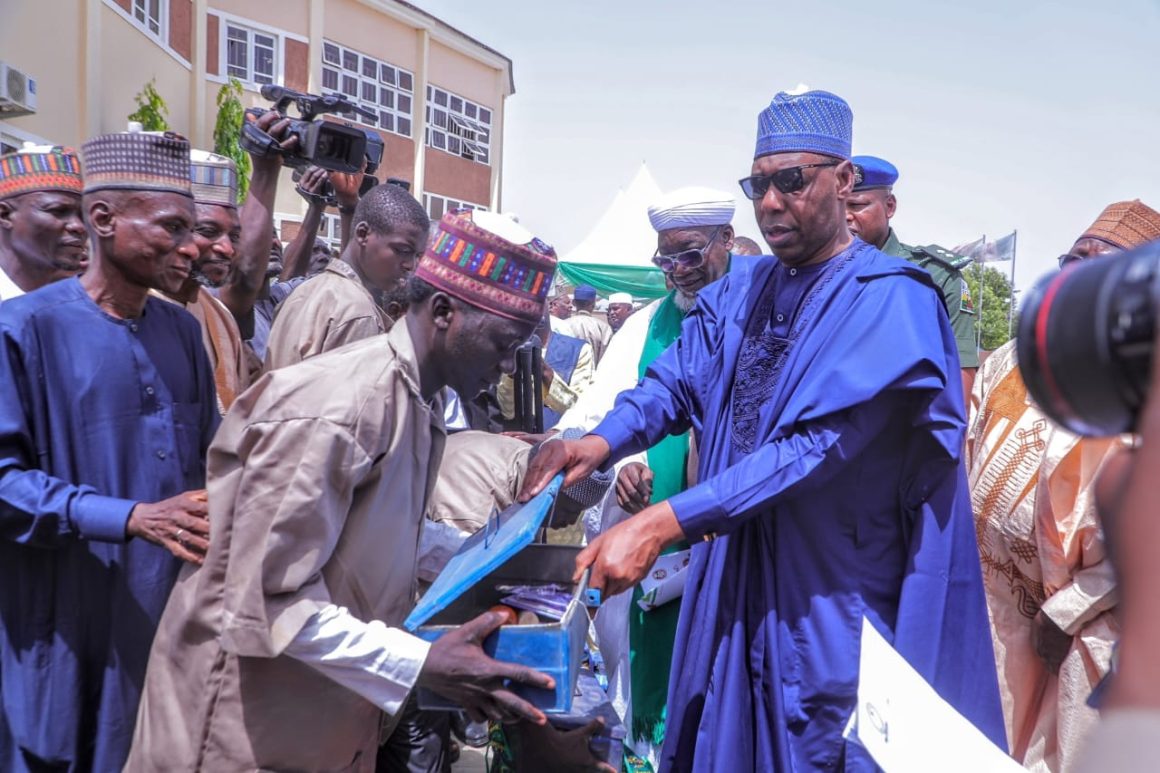 Gov Zulum presents working tools to 150 almajirai trained in vocational skills