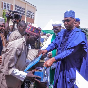 Gov Zulum presents working tools to 150 almajirai trained in vocational skills