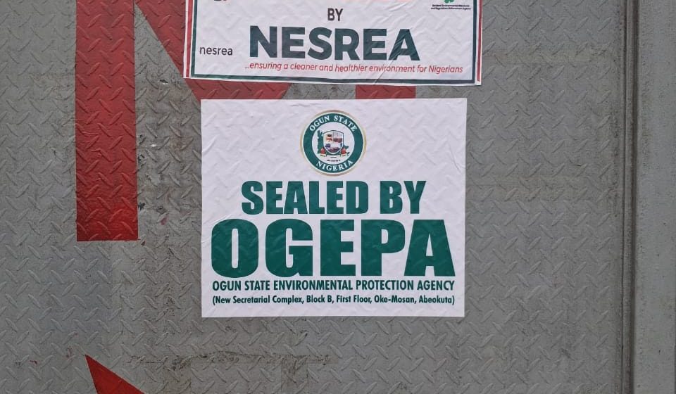 NESREA, OGUN STATE GOVT. SEAL RECYCLING FACILITIES IN OGIJO