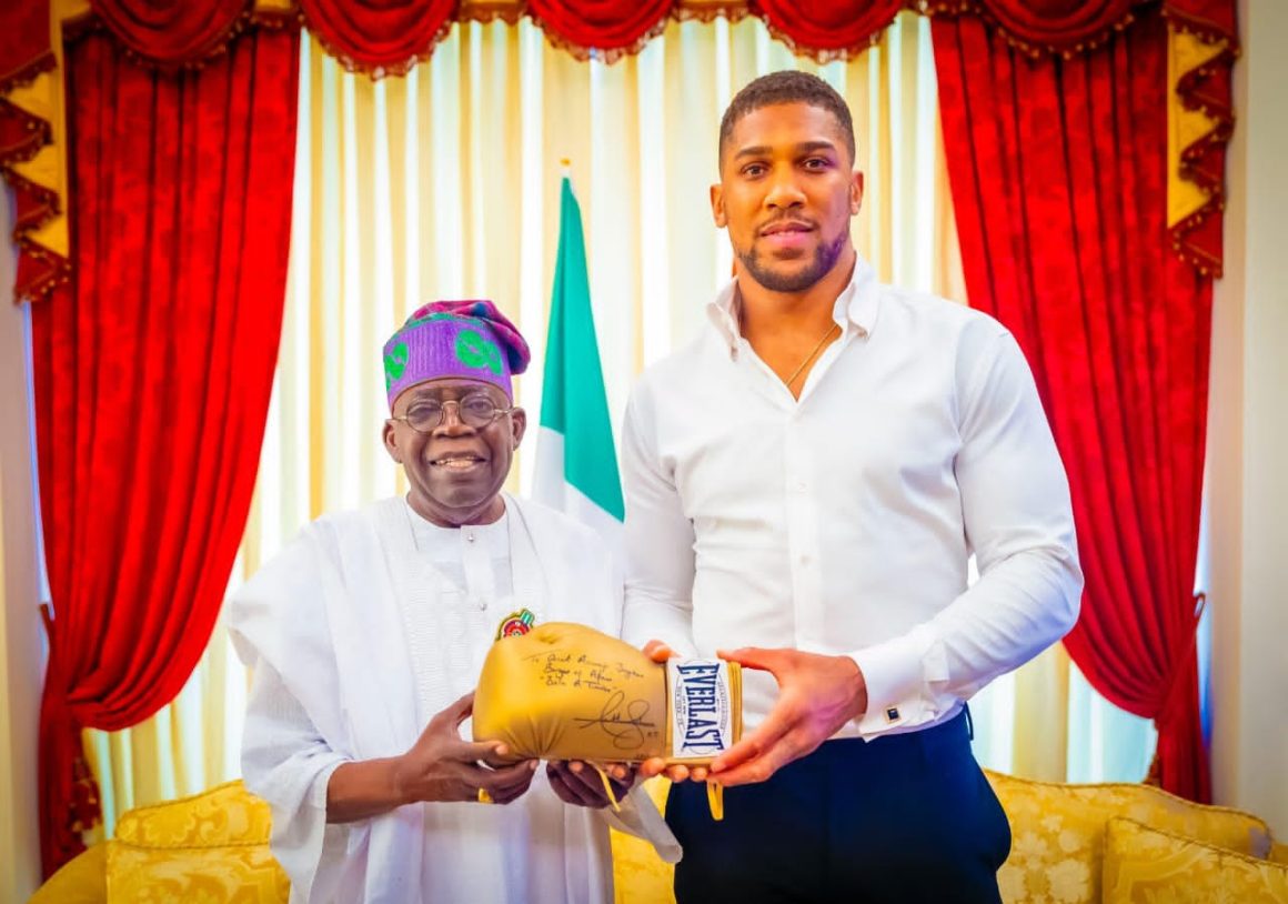 Tinubu consoles Anthony Joshua, speaks with mother after Ogun crash claims two lives