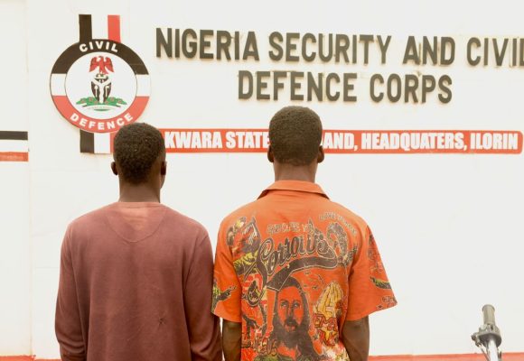 NSCDC Arrests Two Over Transformer Cable Vandalism in Ilorin